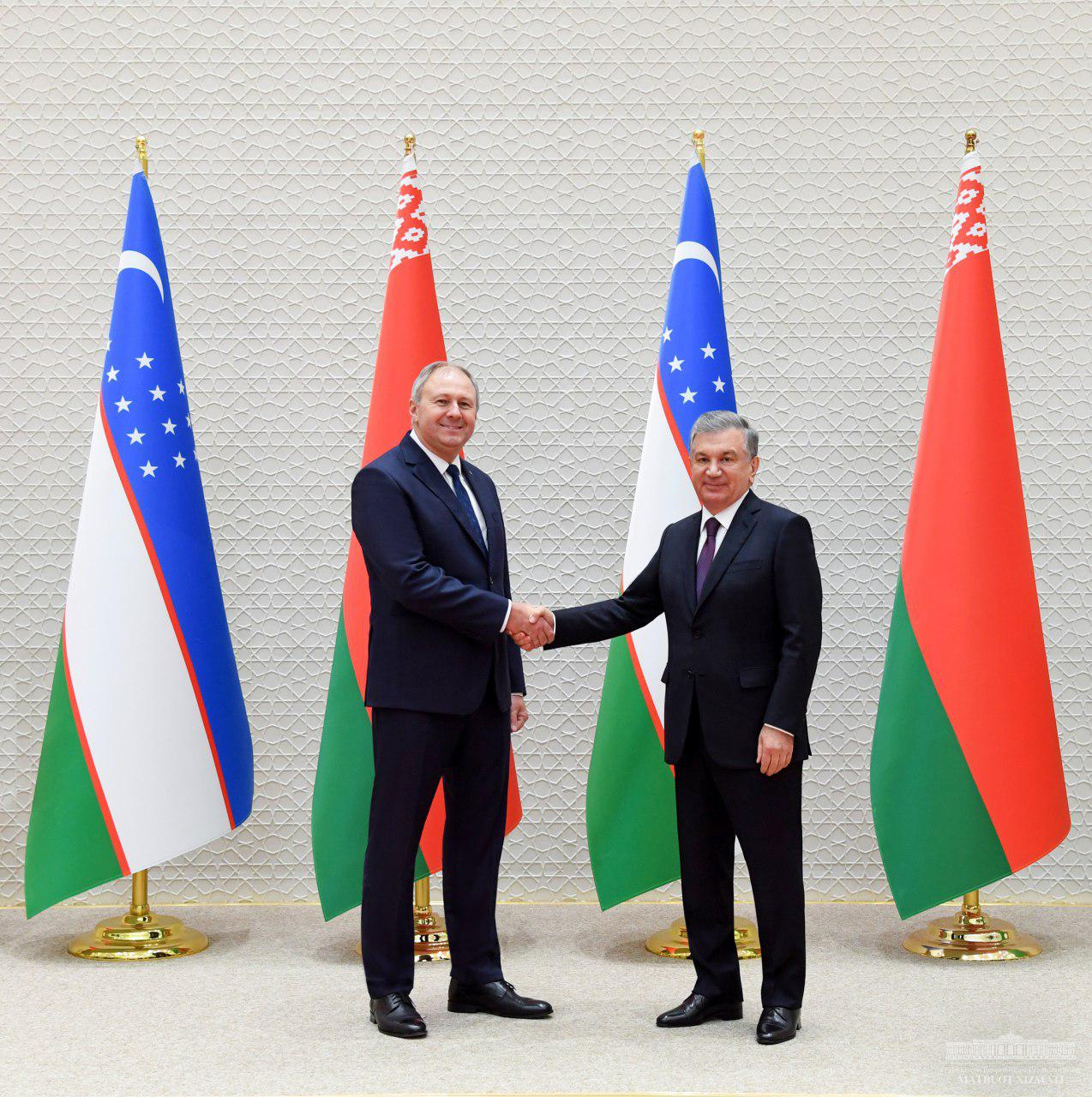 The President of Uzbekistan meets with the Prime Minister of Belarus