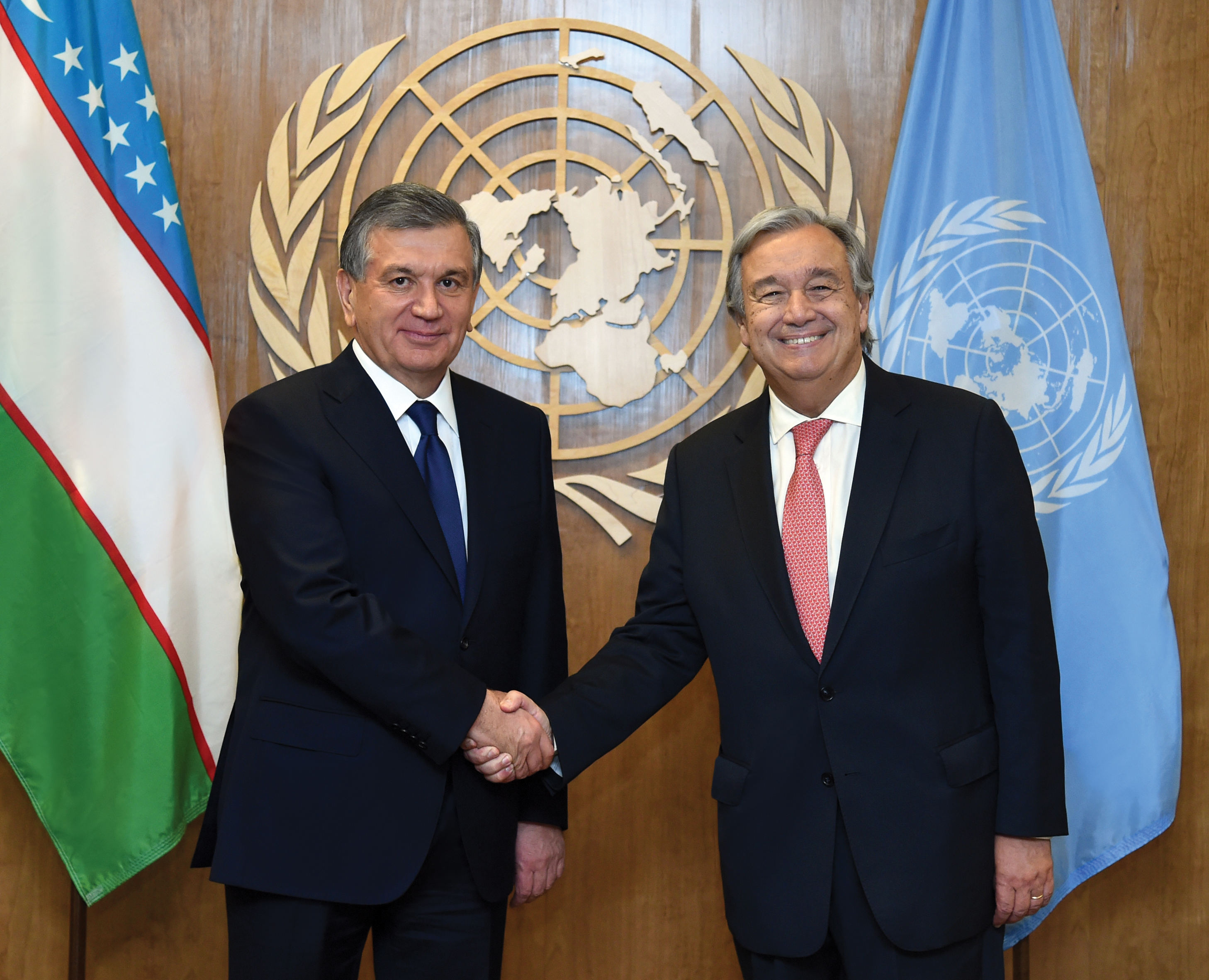 Президент Узбекистана Шавкат Мирзиёев встретился с Генеральным секретарем ООН Антониу Гутерришем