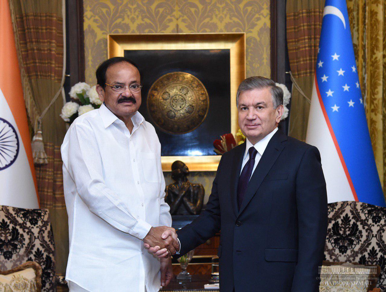 President of Uzbekistan receives Vice President of India