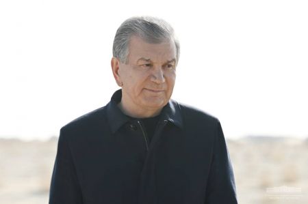 Shavkat Mirziyoyev Visits the Dried Aral Sea Bed