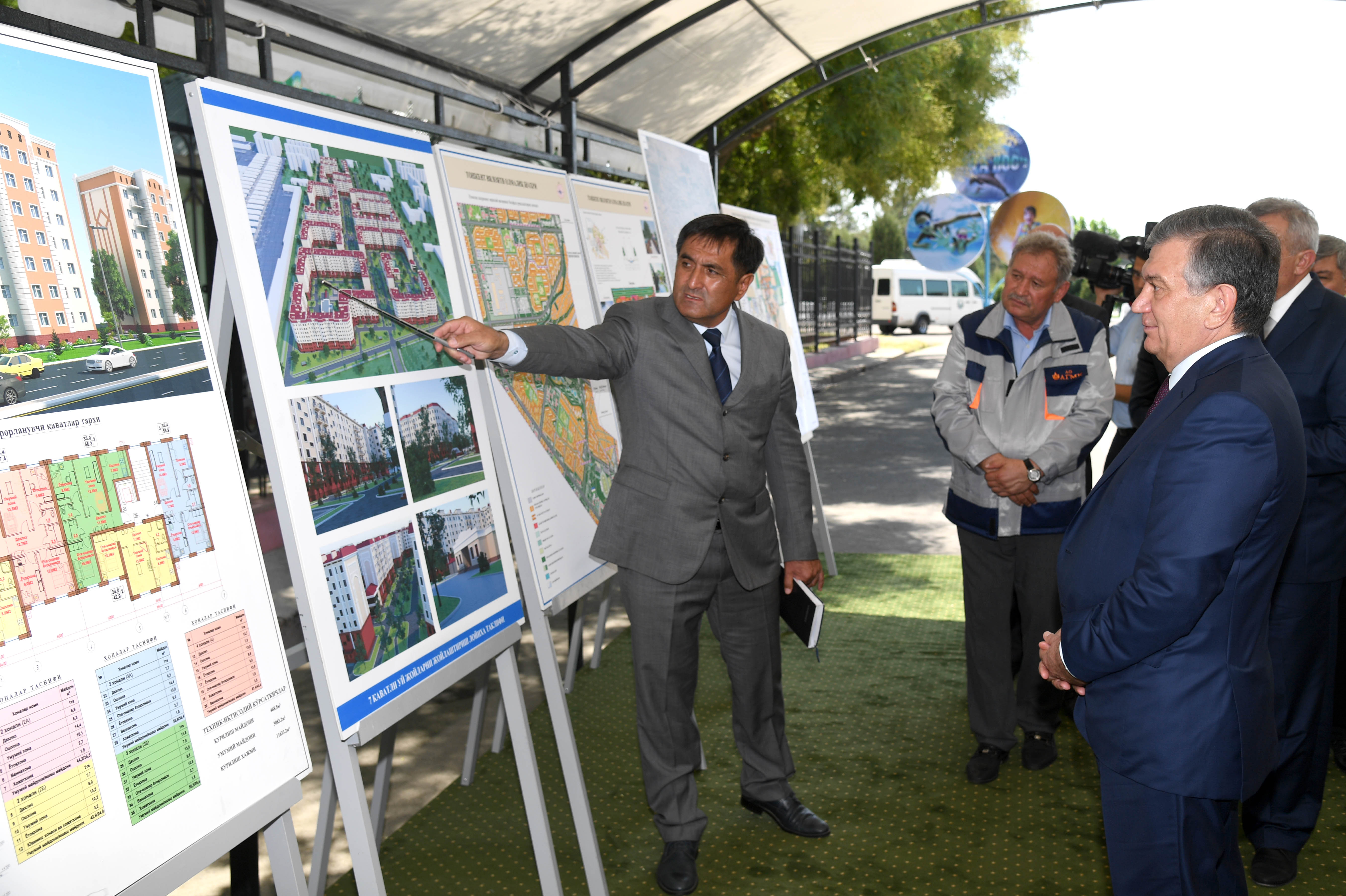 President of Uzbekistan got acquainted with the residential buildings being built in Almalyk