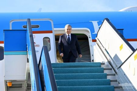 President of Uzbekistan Arrives in Ankara