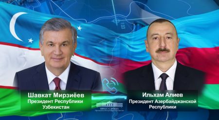 Лидеры Узбекистана и Азербайджана отметили важность дальнейшего развития полномасштабного сотрудничества