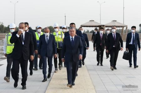 The President Got Acquainted with the Progress of Constructive Work in the New Park