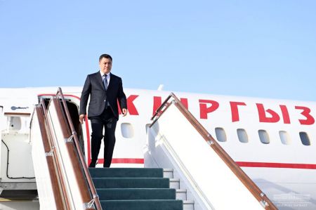 President of Kyrgyzstan Arrives in Samarkand