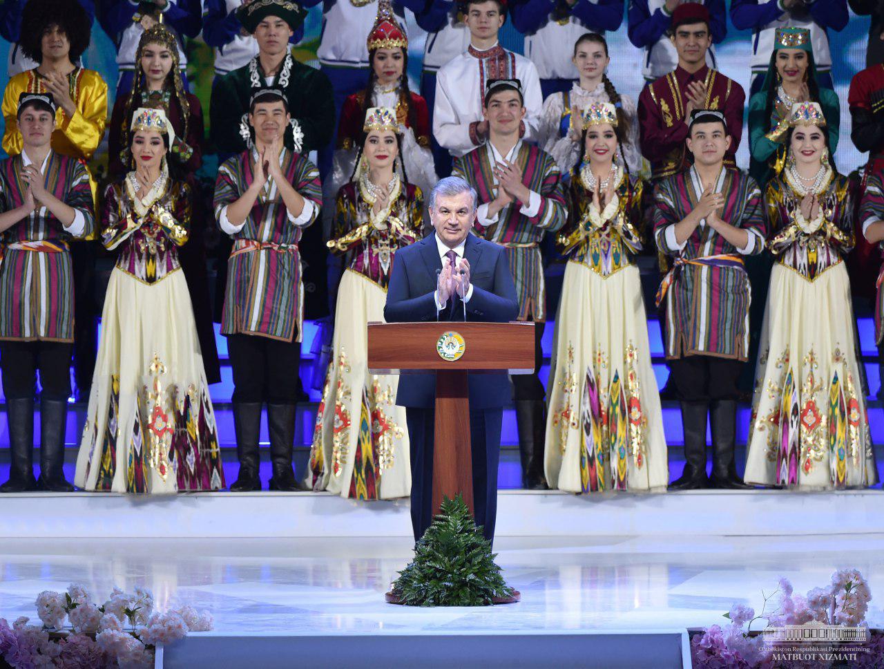 President Shavkat Mirziyoyev Attends Festive Event Occasioned to Navruz