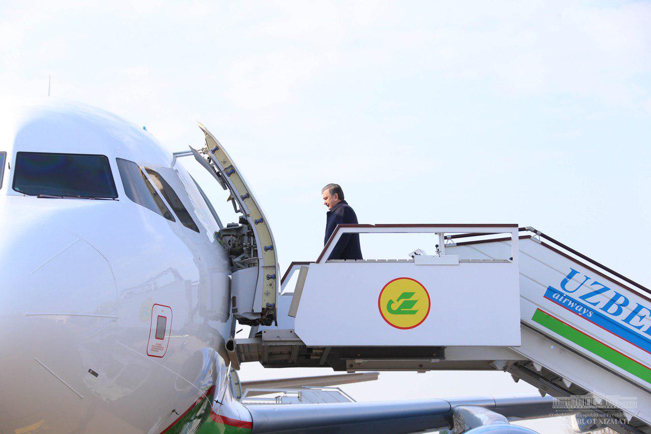 President Leaves for Navoi Region