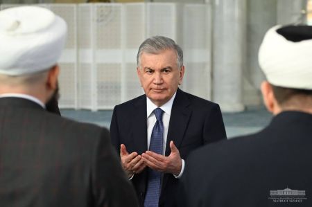 The President of Uzbekistan Visits the Kazan Kremlin Sights