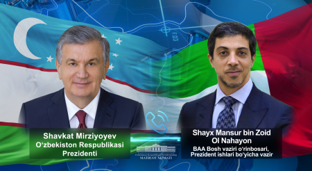 O‘zbekiston Respublikasi Prezidenti Birlashgan Arab Amirliklari Bosh vaziri bilan sheriklikning strategik yo‘nalishlarini muhokama qildi