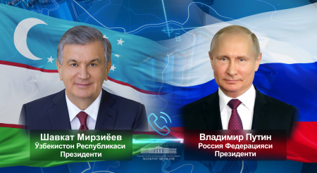 Россия Президенти Ўзбекистон етакчисини сайловдаги ғалабаси билан табриклади