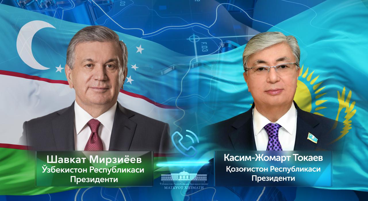 Shavkat Mirziyoyev Speaks with Kazakhstan’s President over the Phone