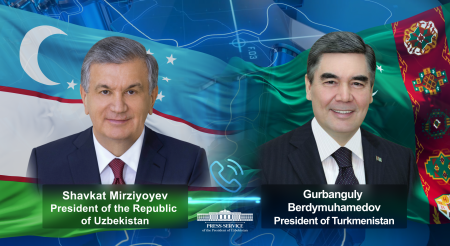 The President of Uzbekistan Holds a Telephone Conversation with the President of Turkmenistan