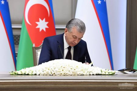 The Declaration on Deepening the Uzbek-Azerbaijani Strategic Partnership Signed