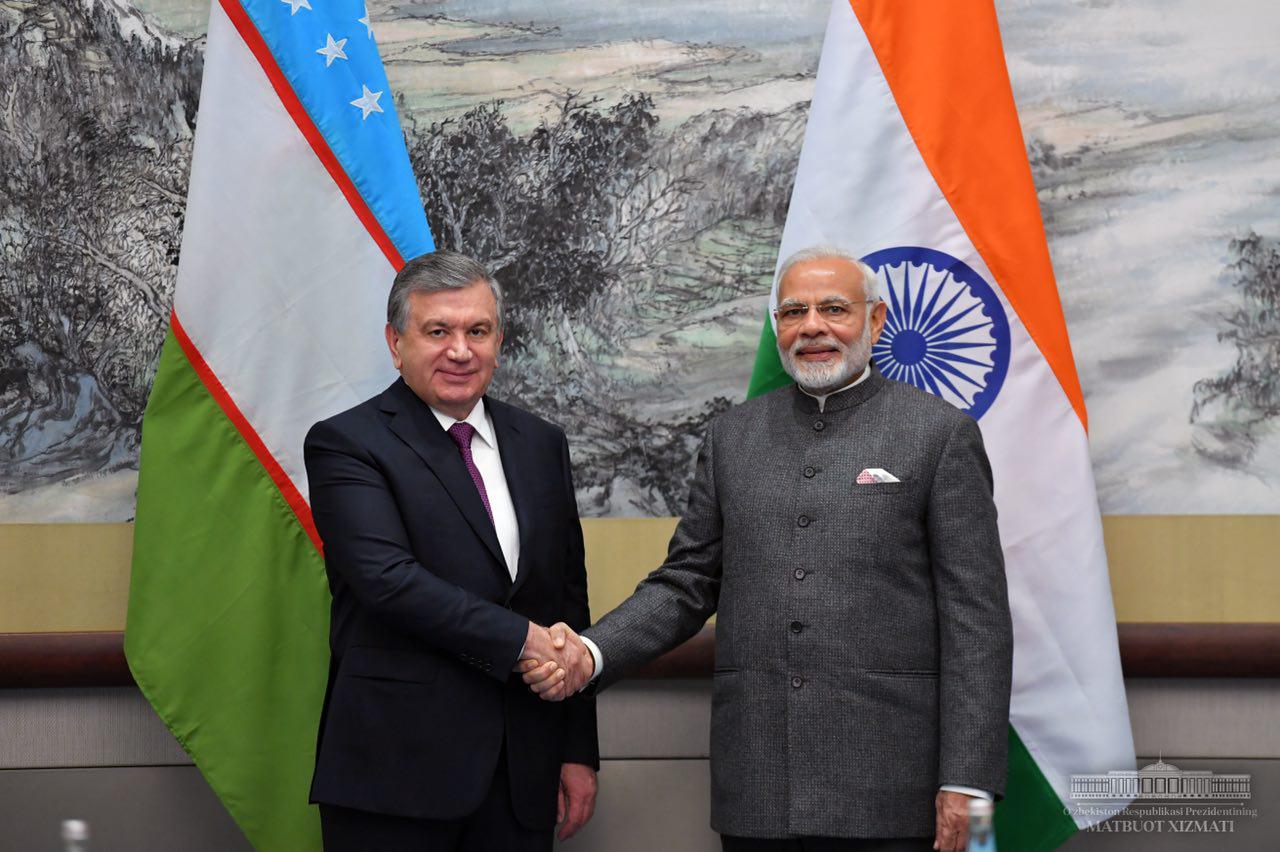 Shavkat Mirziyoyev met with Narendra Modi
