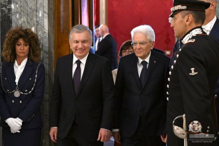 Президенты Узбекистана и Италии приветствовали развитие многопланового сотрудничества между двумя странами