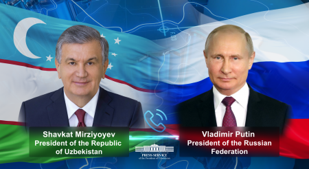 Russian President Congratulates Uzbek President on his Decisive Election Victory