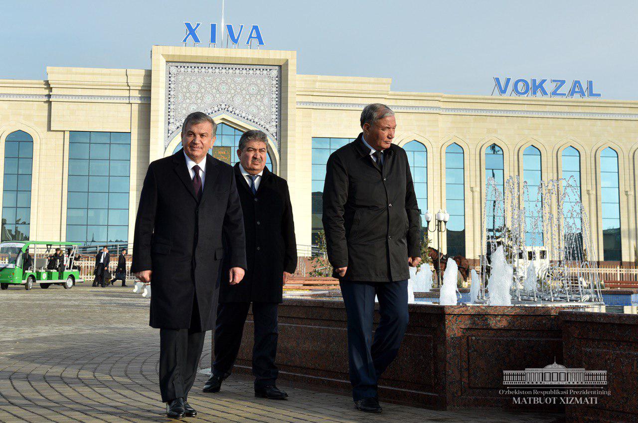 A new railway line and a railway station are opened in Khorezm