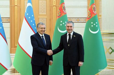 President Shavkat Mirziyoyev Meets with the Chairman of the Halk Maslakhaty of the Milli Gengesh of Turkmenistan Gurbanguly Berdimuhamedov