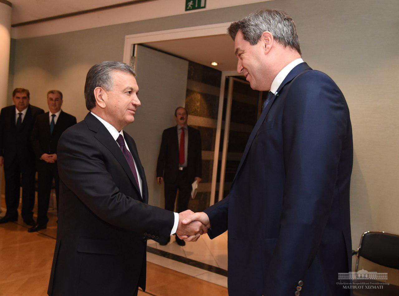 Шавкат Мирзиёев встретился с Премьер-министром Баварии Маркусом Зёдером
