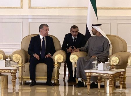President of Uzbekistan Meets the UAE President
