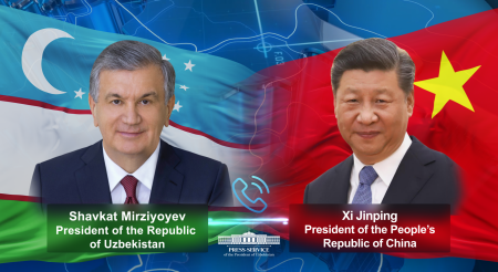 President of China Congratulates the President of Uzbekistan on a Decisive Victory at the Elections