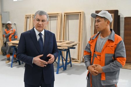 Shavkat Mirziyoyev Visits a Furniture Enterprise