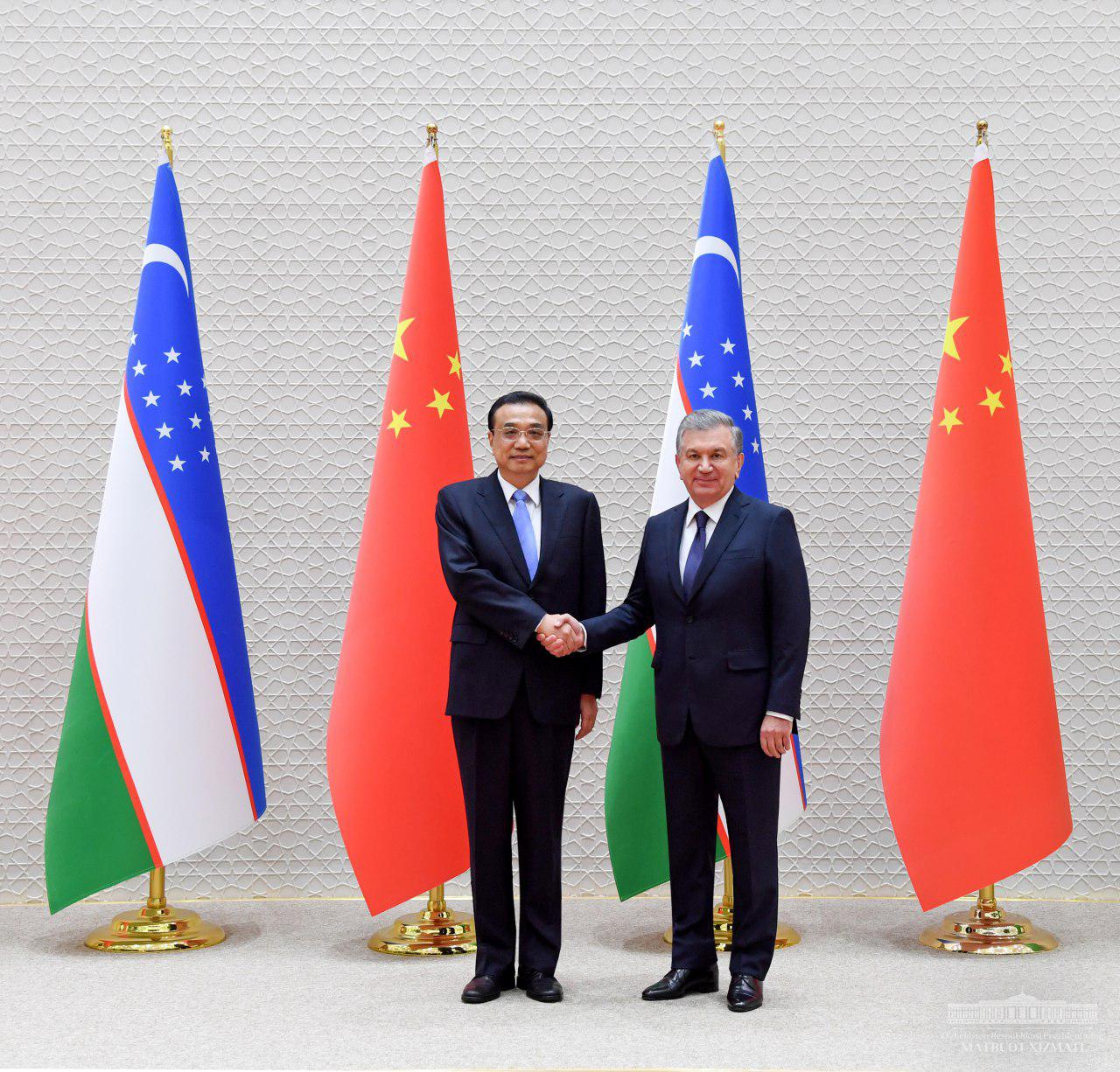 Shavkat Mirziyoyev receives the Chinese Premier