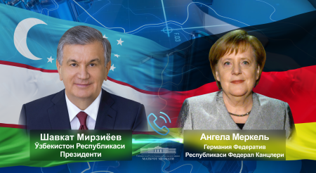 Ўзбекистон Президенти Германия Канцлери билан минтақадаги вазият ривожини муҳокама қилдилар