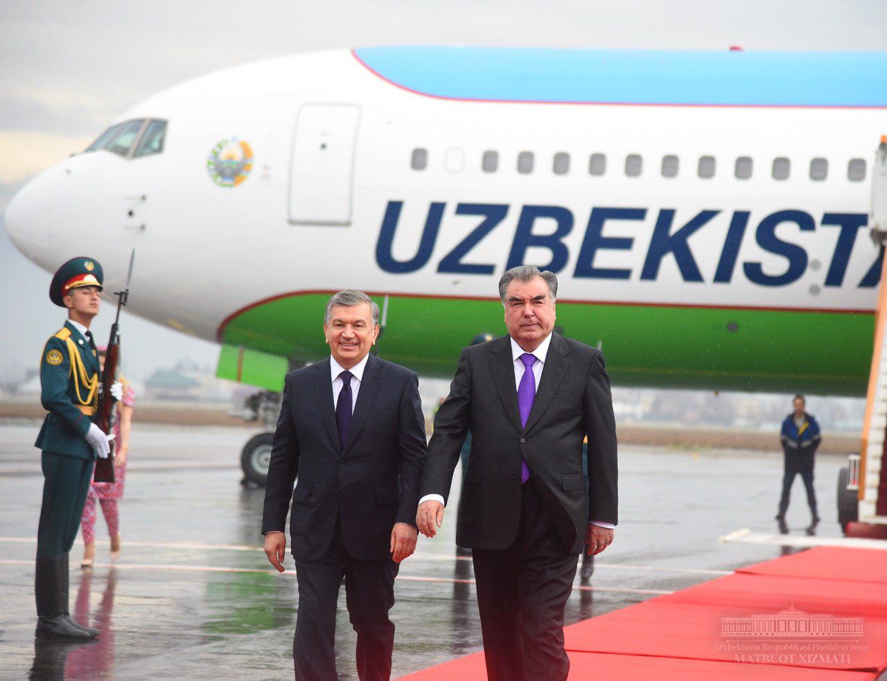 President Shavkat Mirziyoyev has arrived in Tajikistan