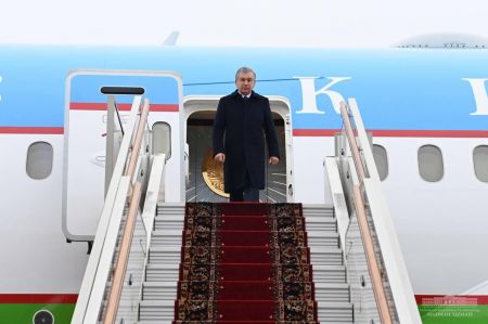 President Arrives In Moscow