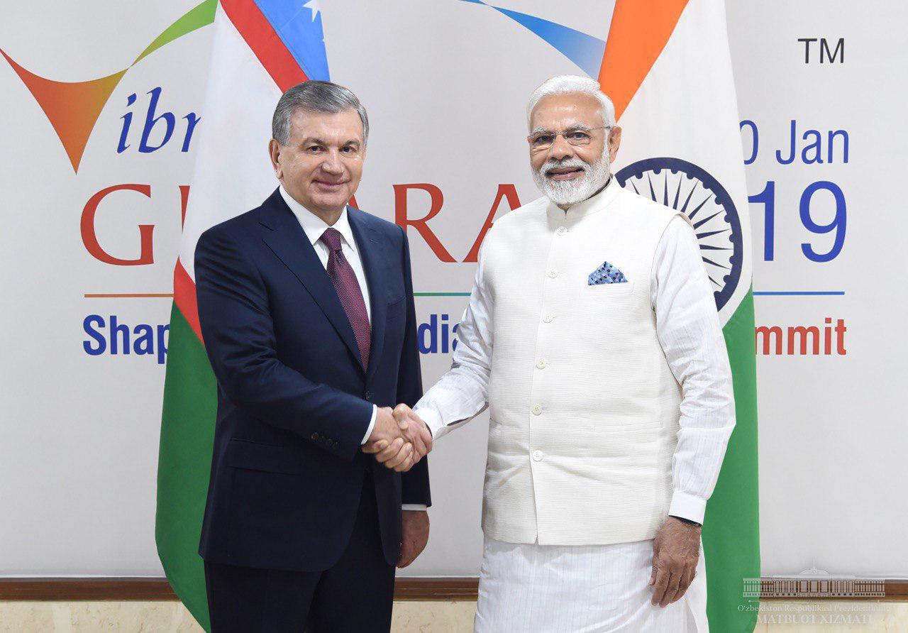 Президент Республики Узбекистан встретился с Премьер-министром Республики Индия