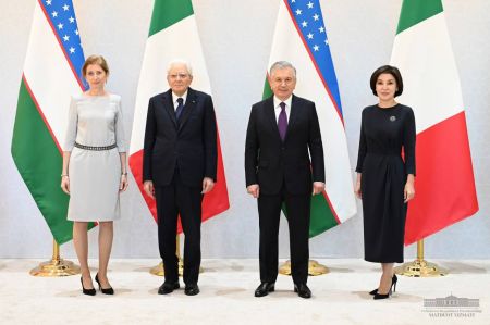 Italian President Solemnly Welcomed in Kuksaroy