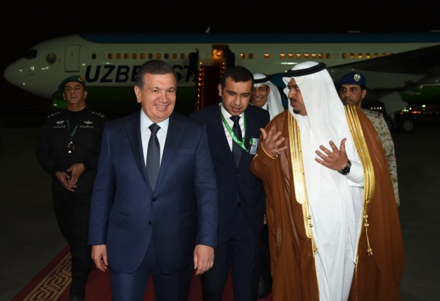 President of Uzbekistan Shavkat Mirziyoyev has arrived in Riadh