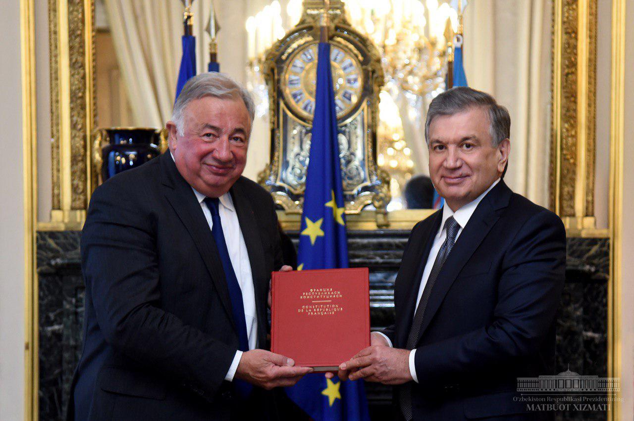 Президент Узбекистана встретился с Председателем Сената Франции 